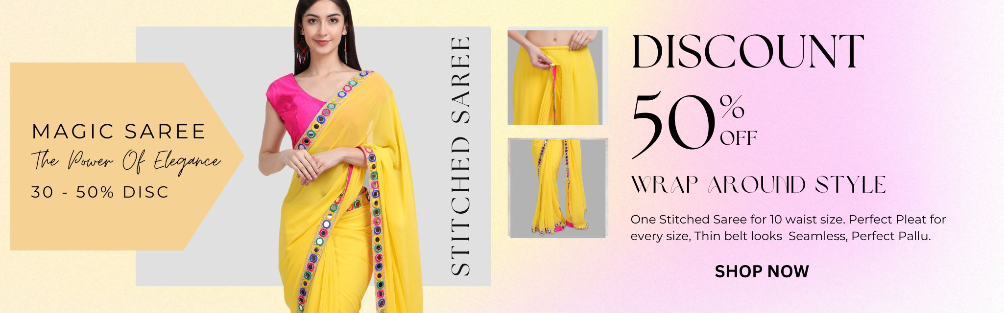 one minute wear saree
